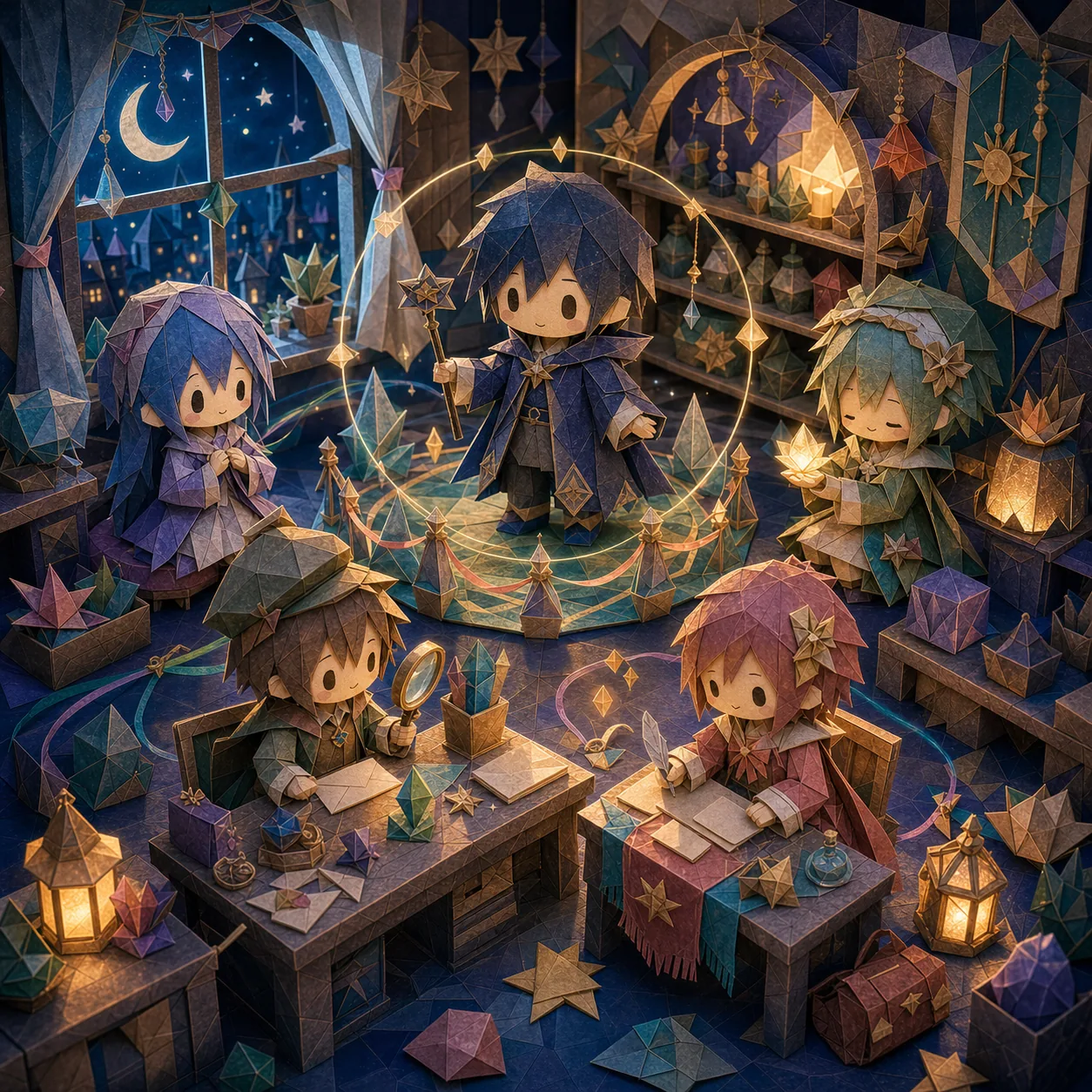 折り紙風の霊感気質と静かな気配を描いたカバー画像